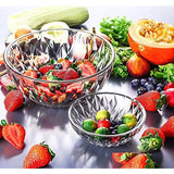 Glass Bowl, Decorative Diamond Design Bowls For Kitchen & Home Décor, Centerpiece Table Decorations Great For Dining, Living Room Décor, Serving Bowls, Salad Bowl, Pasta Bowls, Candy Bowl, Fruit Bowl.