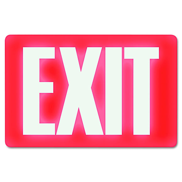 Glow In The Dark Sign 8 x 12, Red Glow, Exit