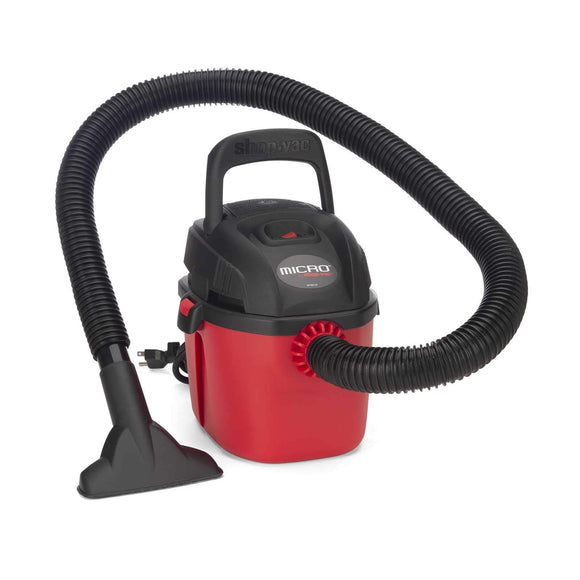 Shop-Vac 2021000 Micro Wet/Dry Vac Portable Compact Micro Vacuum with Collapsible Handle Wall Bracket & Multifunction Accessories Uses Type A Filter Bag & Type MM Foam Sleeve