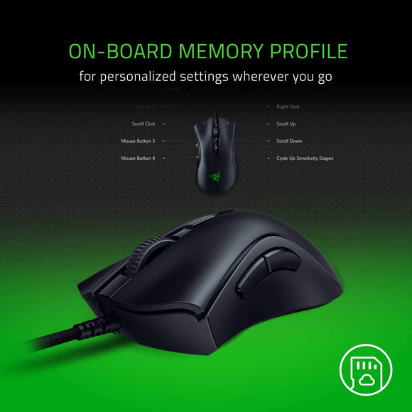 Razer DeathAdder v2 Mini Gaming Mouse: 8500K DPI Optical Sensor - 62g