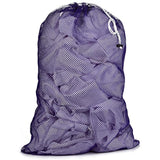 Commercial Mesh Laundry Bag - Sturdy Mesh Material with Drawstring Closure. Ideal Machine Washable Mesh Laundry Bag for Factories, College, Dorm and Apartment Dwellers. (24" x 36" | Purple)