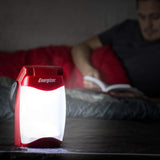 Energizer Weatheready Folding LED Portable Lantern, Battery Powered Lantern, Water Resistant Camping Lantern and Emergency Light, Pack of 1, Red