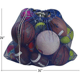 Mesh Equipment Bag, Royal Blue - 24” x 36” - Adjustable, sliding drawstring cord closure. Perfect mesh bag for parent or coach, making it easy to transport and keeping your sporting gear organized.