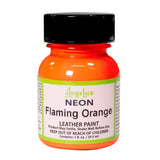Angelus Neon Leather Paint Flaming Orange, 1oz