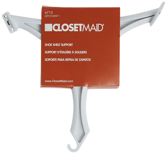 ClosetMaid 6713 Shoe Support Bracket, White 4 ft