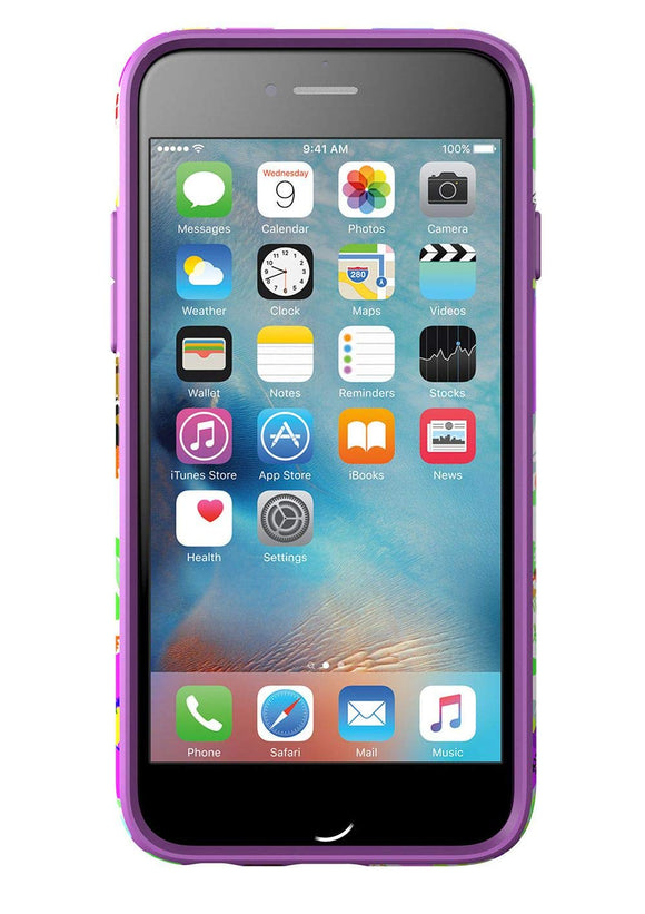 Speck CandyShell Inked iPhone 6/6s Plus Case, Bold Blossoms White/Revolution Purple