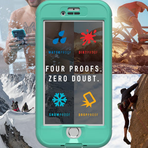 LifeProof NÜÜD SERIES Waterproof Case for iPhone SE (3rd and 2nd gen) and iPhone 8/7 - Retail Packaging - MERMAID (SOFT MINT/TALISIDE TEAL/CLEAR)