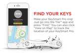 KeySmart Pro - Compact Smart Key Holder w LED Flashlight & Tile Bluetooth, EDC Key Organizer, Attach Car Key Fob, Other Mini Tools & Accessories (up to 10 Keys, White) - Discontinued