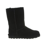 BEARPAW Women's Elle Short Black Size 10 | Women's Boot Classic Suede | Women's Slip On Boot | Comfortable Winter Boot