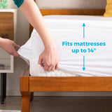 Linenspa Waterproof Smooth Top Premium Twin XL Mattress Protector, Breathable & Hypoallergenic Twin XL Mattress Covers - Packaging may vary