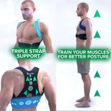 Hempvana Arrow Posture - Fully Adjustable Posture Support & Posture Corrector for Upper Body - Helps Correct Slouching, Text Neck and Hunching Over (L/XL)