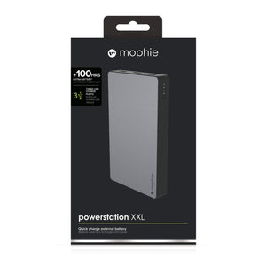 mophie (3565_PWRSTION-XXL-20K-SGRY) Powerstation XXL External Battery for Universal Smartphones and Tablets (20,000mAh) - Space Grey