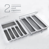No-Slip Silverware Tray Organizer - Accommodates Different Kitchen Utensil and