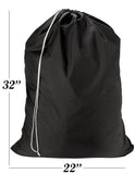 Nylon Laundry Bag - Locking Drawstring Closure and Machine Washable. These Large