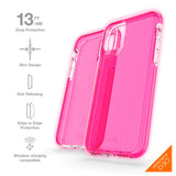 ZAGG Gear4 Crystal Palace Neon Compatible with iPhone 11 Pro Case, Advanced Impact Protection with Integrated D3O Technology, Anti-Yellowing, Phone Cover � Neon Pink