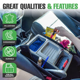 lebogner 2 Pack Car Seat Gap Filler Premium PU Full Leather Seat Console Organizer, Car Pocket Organizer, Car Interior Accessories, Car Seat Side Drop Caddy Catcher