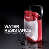 Energizer Weatheready Folding LED Portable Lantern, Battery Powered Lantern, Water Resistant Camping Lantern and Emergency Light, Pack of 1, Red