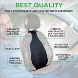 lebogner Lumbar Support Pillow for Car, Air Motion Breathable Orthopedic Customized Posture Backrest Cushion Pillow for Driving Seat and Lower Back Pain Relief, Travel Interior Accessories, Grey