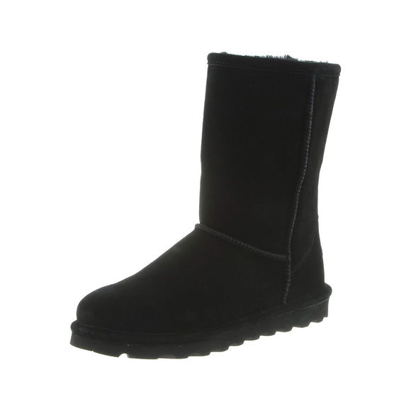 BEARPAW Women's Elle Short Black Size 10 | Women's Boot Classic Suede | Women's Slip On Boot | Comfortable Winter Boot
