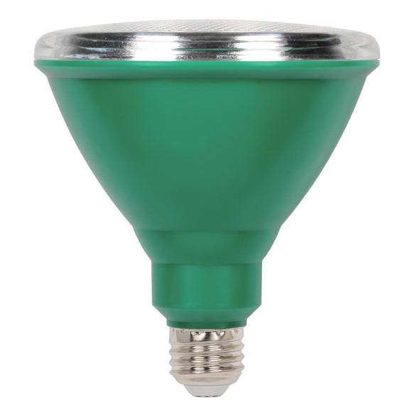 Westinghouse Lighting 3314900 100-Watt Equivalent PAR38 Flood Green Outdoor Weatherproof LED Light Bulb with Medium Base, Single Green 33149