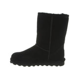 BEARPAW Women's Elle Short Black Size 8 | Women's Boot Classic Suede | Women's Slip On Boot | Comfortable Winter Boot
