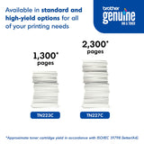 Brother Genuine TN227C, High Yield Toner Cartridge, Replacement Cyan Toner, Page Yield Up to 2,300 Pages, TN227, Amazon Dash Replenishment Cartridge