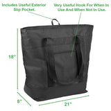 Insulated Grocery Bag By Lebogner - X-Large 10 Gallon Capacity Vacation Cooler Bag For Hot Or Cold Food While Traveling, Collapsible Travel Or Shopping Carry Basket, Outdoor Picnic Bag For Camping