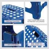 Folding Step Stool - The Lightweight Step Stool is Sturdy Enough to Support Adults and Safe Enough for Kids. Opens Easy with One Flip. Great for Kitchen, Bathroom, Bedroom, Kids or Adults. (Blue)