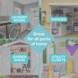 Magic Holder 5 Position Mop and Broom Holder, Floor Mop Holder, Broom Utility Holder, Storage Solutions and Organizers for Cleaning