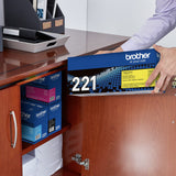 Brother Genuine Standard Yield Toner Cartridge, TN221Y, Replacement Yellow Color Toner, Page Yield Up To 1,400 Pages, Amazon Dash Replenishment Cartridge, TN221