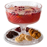 Amazing Cake Stand Multifunctional Cake and Serving Stand for Weddings,Events, Parties, 4-in-1 Crystal Cake Plate with Dome