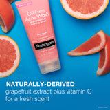 Neutrogena Oil Free Pink Grapefruit Acne Face Wash with Vitamin C, 6.7 Fl Oz