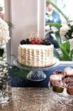 Le'raze Crystal Cake Plate with Stand, 12" Round Pedestal Cake Stand, Desert Serving Tray for Weddings, Events, Parties