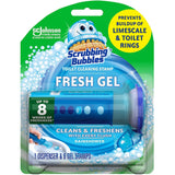 Scrubbing Bubbles Toilet Bowl Cleaning Gel Starter Kit, Includes Dispenser and Gel, Glade Rainshower Scent, 6 Stamps