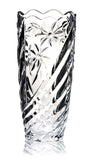 Crystal Vase, 12" high, for Flowers & Decor, Orchid Design, Lovely Nice Shiny Piece, Suitable for All Occasions, Perfect as a Gift,
