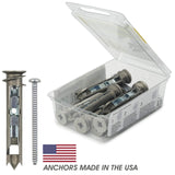 Heavy Duty Drywall Anchors and Screws Kit Including Toggle Anchors & Screws #8 x 2-1/8?- Durable Zinc Self Drilling Drywall Anchors for Hanging Pictures & More- Dry Wall Anchors and Screws Kit