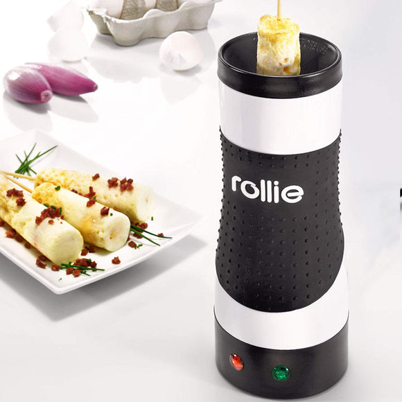 Rollie Egg cooker Automatic Electric Vertical/Egg sandwich,Egg rolls, Omelets, Scrambled eggs, Breakfast egg maker. Free cleaning brush + 25 recipes