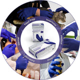 AMMEX Indigo Nitrile Disposable Exam Gloves, 3 Mil, Latex & Powder Free, Food-Safe, Textured, Non-Sterile, Medium, Box of 100