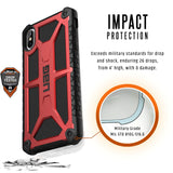 URBAN ARMOR GEAR UAG iPhone Xs Max [6.5-inch Screen] Monarch Feather-Light Rugged [Crimson] Military Drop Tested iPhone Case
