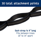 ENO, Eagles Nest Outfitters Atlas Hammock Straps, Suspension System with Storage Bag, 400 LB Capacity, 9' x 1.5/.75", Black/Royal