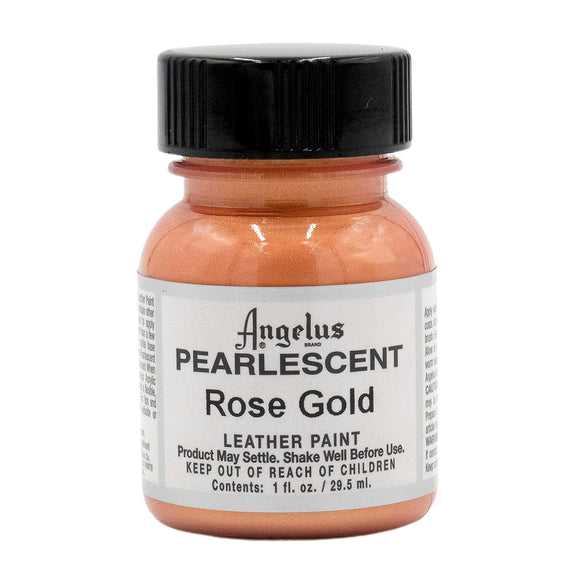 Angelus Pearlescent Leather Paint, Rose Gold, 1 oz.