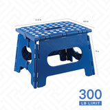 Folding Step Stool - The Lightweight Step Stool is Sturdy Enough to Support Adults and Safe Enough for Kids. Opens Easy with One Flip. Great for Kitchen, Bathroom, Bedroom, Kids or Adults. (Blue)