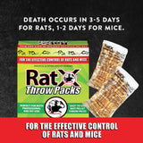 RatX Throw Packs Bait Pellets for Mice and Rats, Pack of 6