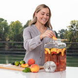 Glass Beverage Dispenser for Parties - 100% Leakproof Stainless Steel Spigot -