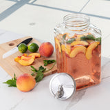 Glass Beverage Dispenser for Parties - 100% Leakproof Stainless Steel Spigot -