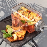 Glass Beverage Dispenser for Parties - 100% Leakproof Stainless Steel Spigot -