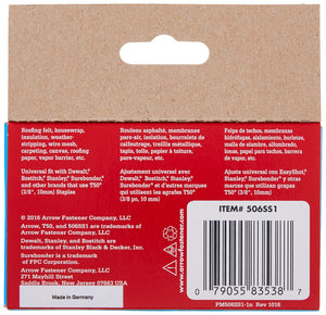 Arrow Fastener 506SS1 Genuine T50 Stainless Steel 3/8-Inch Staples, 1,000-Pack