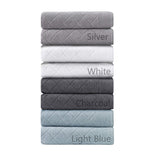 Enchante Home 6 Piece 100% Turkish Cotton Luxury Towel Set for Home, Spa & Bathroom - Quality Soft & Absorbent - Hand, Wash & Bath Towels, Jacquard, Fancy Gracious Design (Light Blue, 2 Bath Sheet)