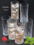 Crystal Highball Glasses, Glass Drinking Glasses [Set of 6] for Water, Juice, Beer, Wine, and Cocktails - Special Edition Glassware Set