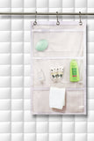 Shower Curtain Bathroom Organizer -9 Pockets- Perfect for Organizing Your Home Bath. Organize Your Toiletries and kid�s Toys in Nine Durable Deep Mesh Pockets. Hang on Existing Shower Curtain Rings.